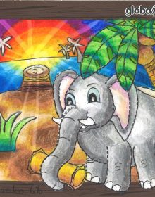 Global Art Yishun Student Colouring Work