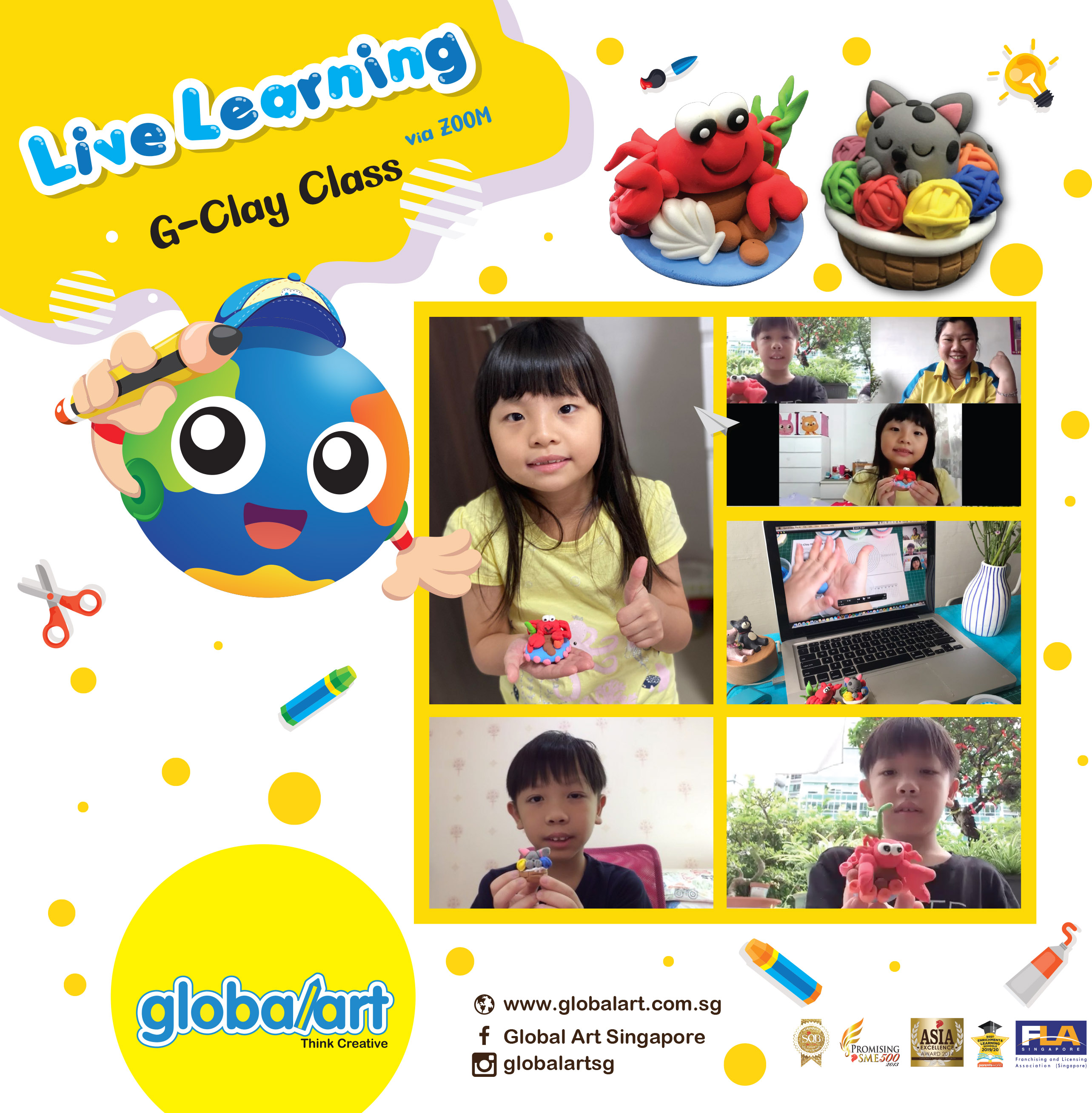 Live Learning G-clay lesson Poster