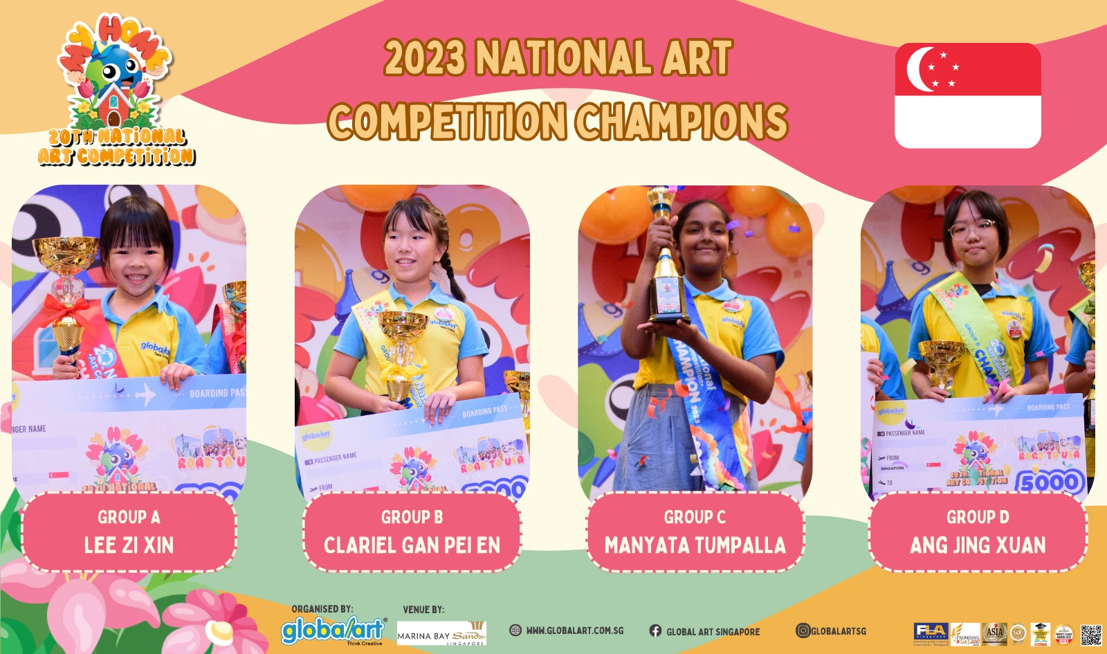 Congratulations to our champion of each category of our 20th National Art Competition